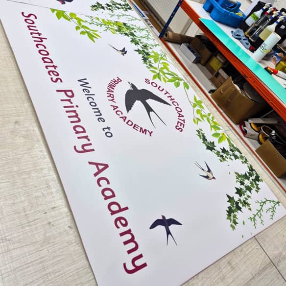 An image of the Southcoates signage from another angle.